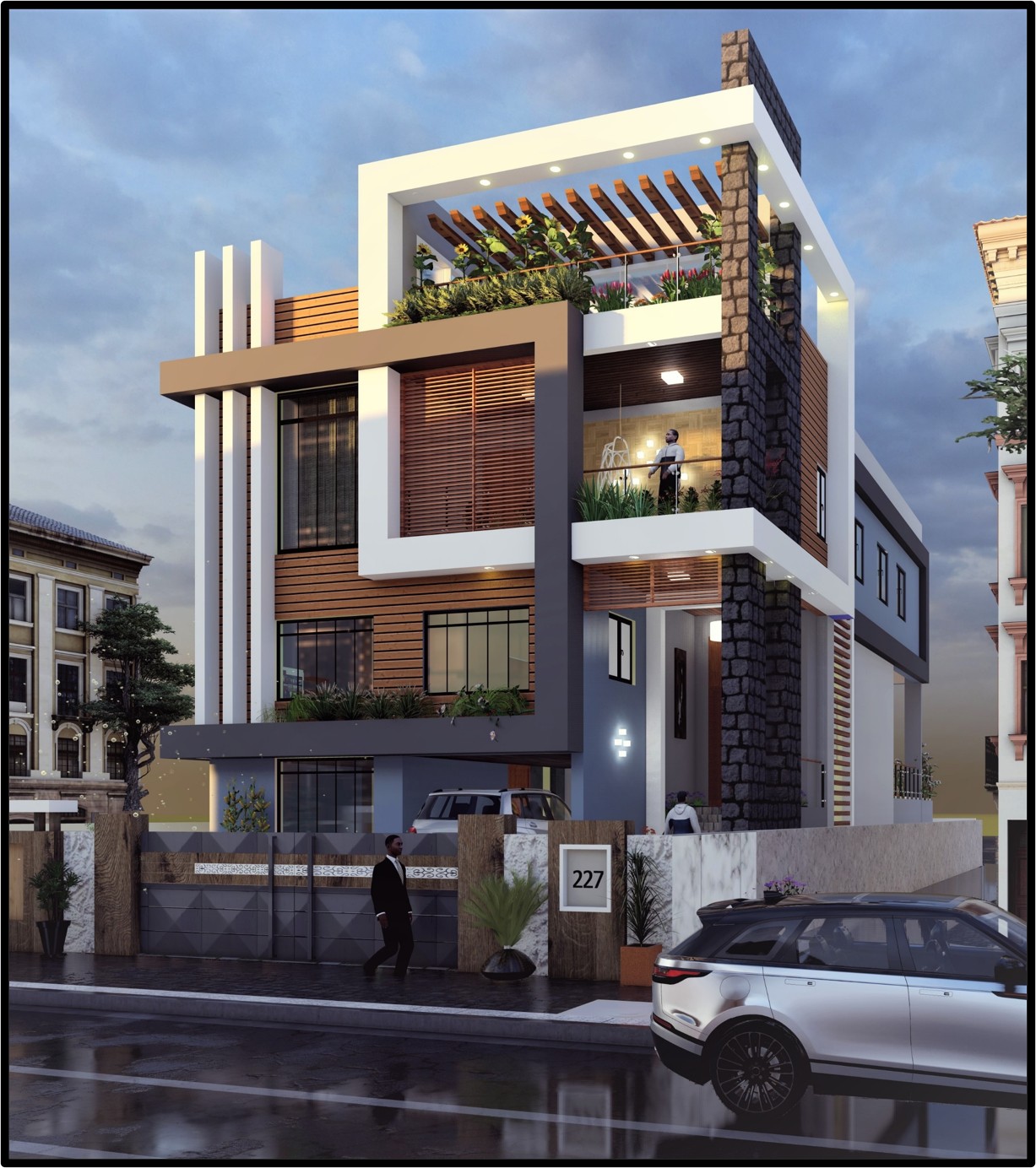 Mr Dhaelaskar Residence's Computer Generated 3D View & Plan By Pawar Architects